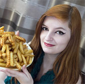 Young women who are afraid of food