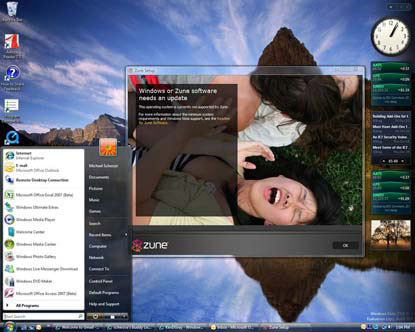 Zune is not compatible with Vista