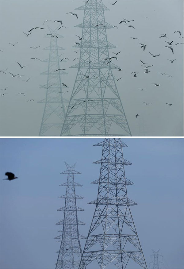 Picture 3 of 10 photos showing how the blockade command heals the air