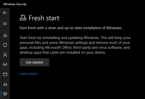 Picture 4 of 4 ways to restore factory settings to a Windows computer