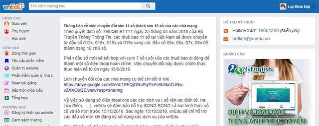 Instruction on logging in and out of VnEdu school management system Picture 4