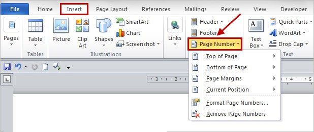 word document numbering rules