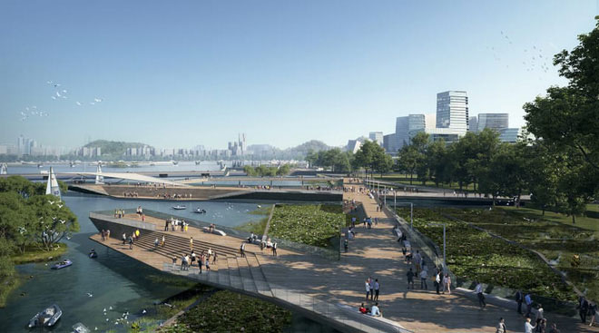 Picture 4 of Tencent's 'future city' project: 2km2 wide, no cars, taking advantage of self-driving vehicles