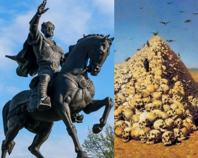Picture 9 of Terrible atrocities killed 70,000 people making human skull towers