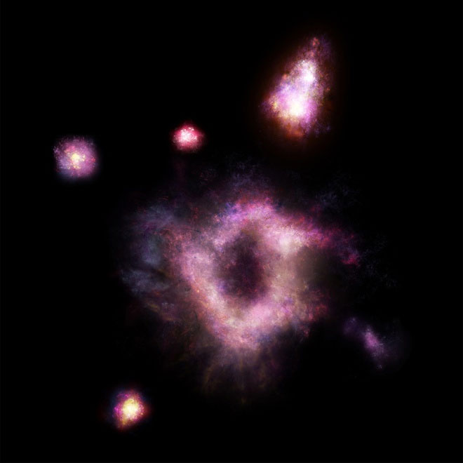 Picture 1 of The 'fire circle' was discovered 11 billion light-years from Earth