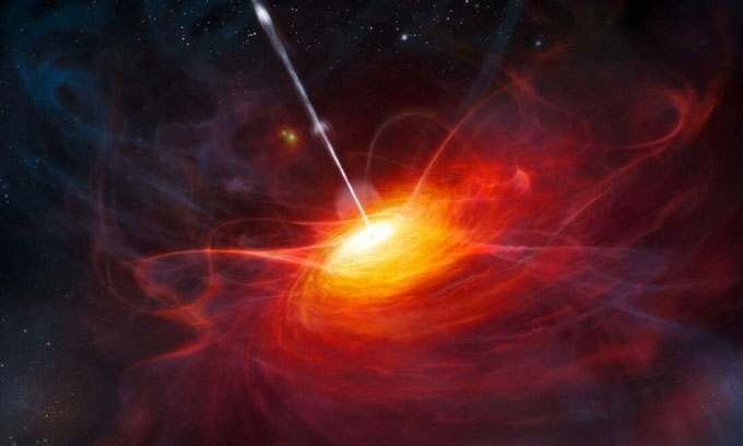 Picture 1 of The supermassive black hole was discovered 34 billion times larger than the Sun.