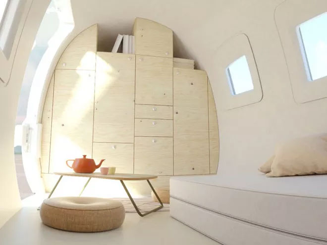 Picture 4 of What's in an egg-shaped 6m square house that costs $ 56,000?