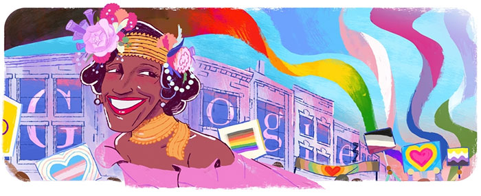 Picture 1 of Who is Marsha P. Johnson honored by Google today?