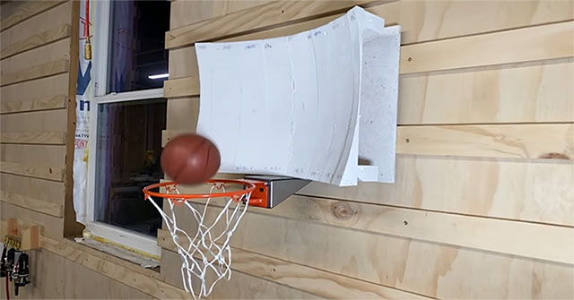 A guy who designed a basketball board to help throw anything