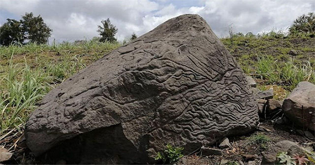 Ancient discovered 'volcanic map' carved into the rock