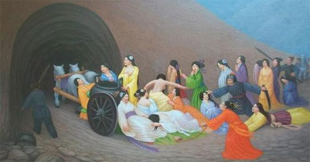 Burial funeral: concubines were forced to drink poison, pour mercury on themselves and many barbaric methods before being buried alive with the king