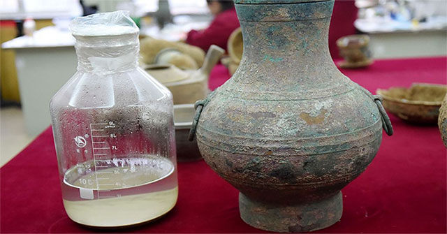 China discovered a 2,000-year-old copper vial containing strange liquid