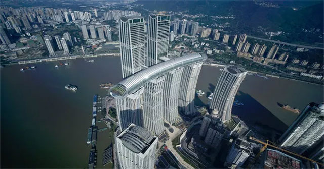 China inaugurated the tallest horizontal building in the world