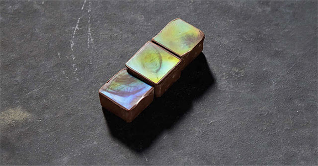 Interesting, unique rainbow-colored sparkling edible chocolate is unique in the world