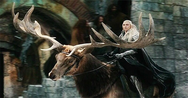 Is Thranduil's mount in The Hobbit real?