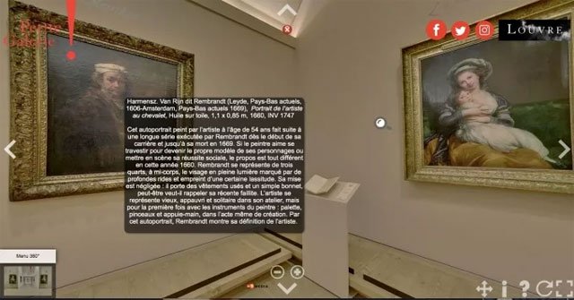 Louvre Museum is free to visit online