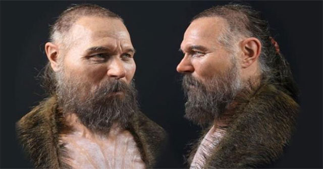Surprised by the restored face of the 8,000-year-old man