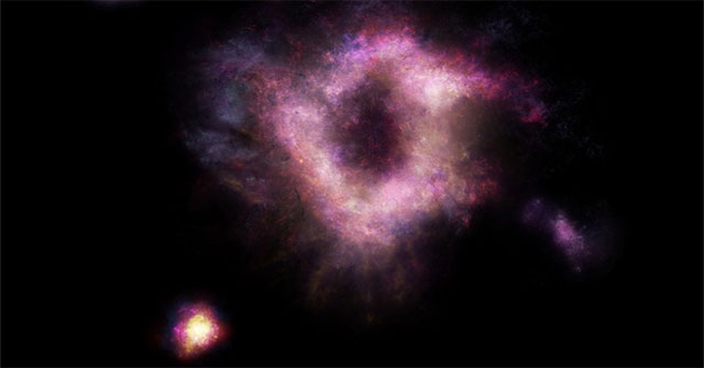 The 'fire circle' was discovered 11 billion light-years from Earth
