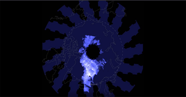 The scientists recorded noctilucent clouds at an altitude of 80km