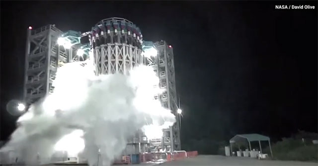 What does the fuel tank of a blown rocket look like?