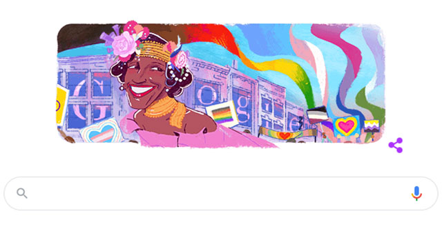 Who is Marsha P. Johnson honored by Google today?