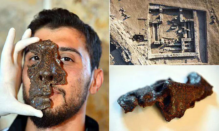 Picture 1 of 1,800-year-old Roman cavalry mask discovered in Turkey