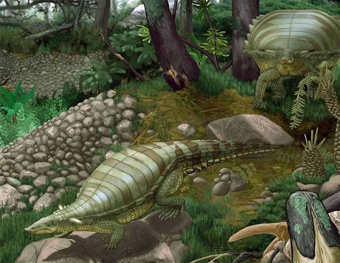 Picture 1 of A 218-million-year-old beast with an eagle's head and a crocodile's body appears in America