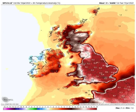 A series of maps depicting the terrible heat waves in the US and Europe Picture 2