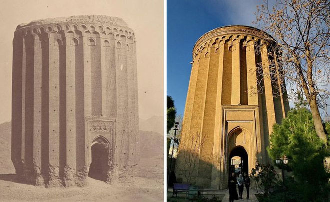 Picture 13 of A series of photos 'then and now' on streets around the world, proving the great influence of time
