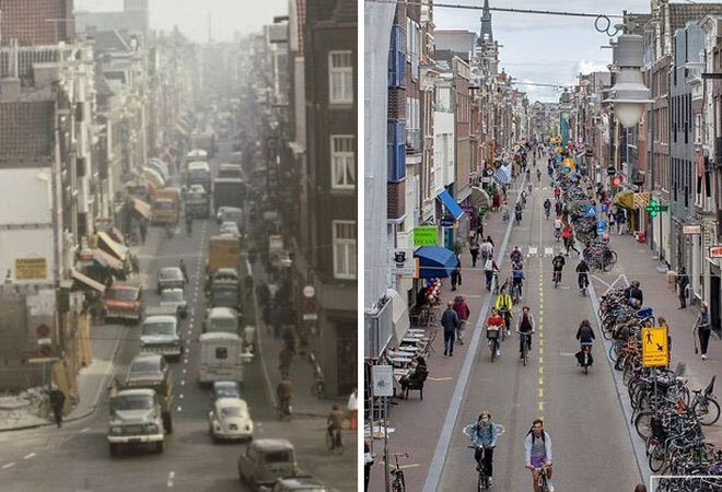 Picture 2 of A series of photos 'then and now' on streets around the world, proving the great influence of time