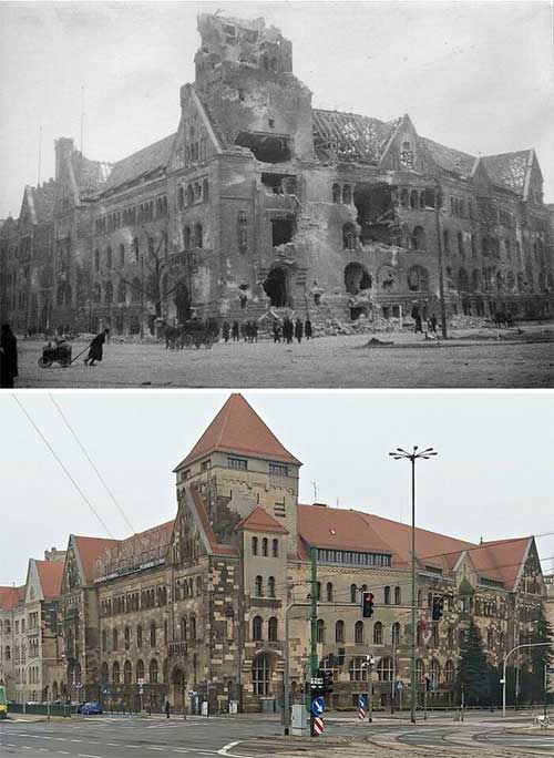 Picture 9 of A series of photos 'then and now' on streets around the world, proving the great influence of time