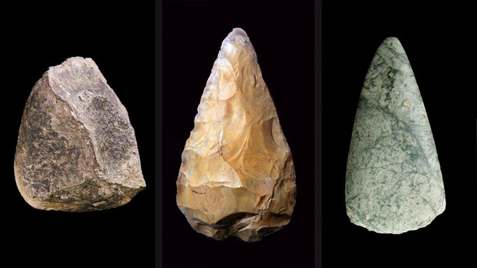 Picture 1 of A species that has evolved enough to use tools like stone humans