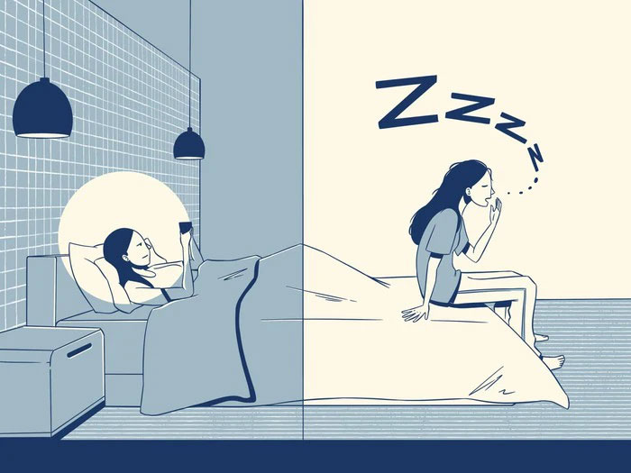 After a tiring day of work, why do you still try to stay up all night scrolling on your phone? Picture 2