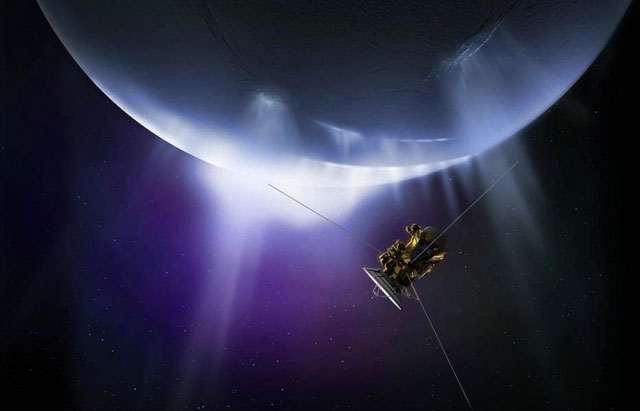 Picture 1 of Aliens spraying matter at NASA ship?