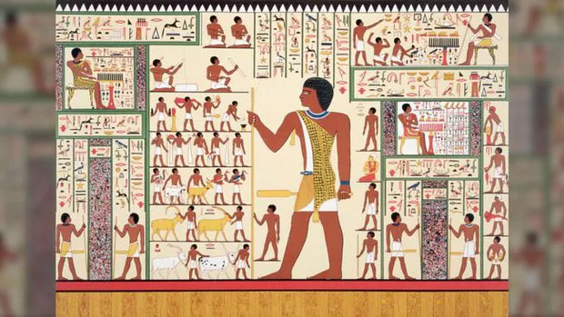 Picture 1 of Ancient Egyptians loved 2D painting, the style has many similarities with modern comics