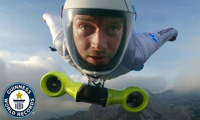 Picture 1 of BMW electric flying suit sets world record