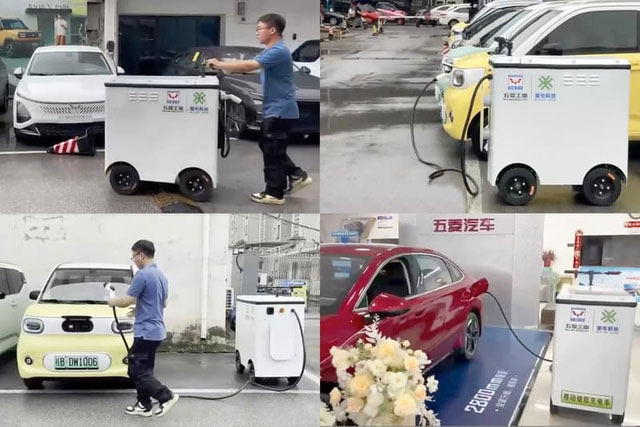 Picture 7 of China launches 'mobile charger' for electric cars, which can move freely without a driver