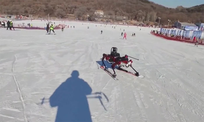 Chinese robot shows extreme mountain skiing skills Picture 1