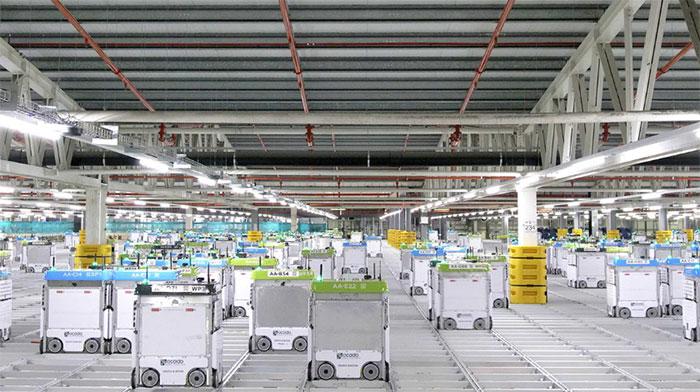 Picture 1 of Close-up of 2,000 robots working in the warehouse like in the movie