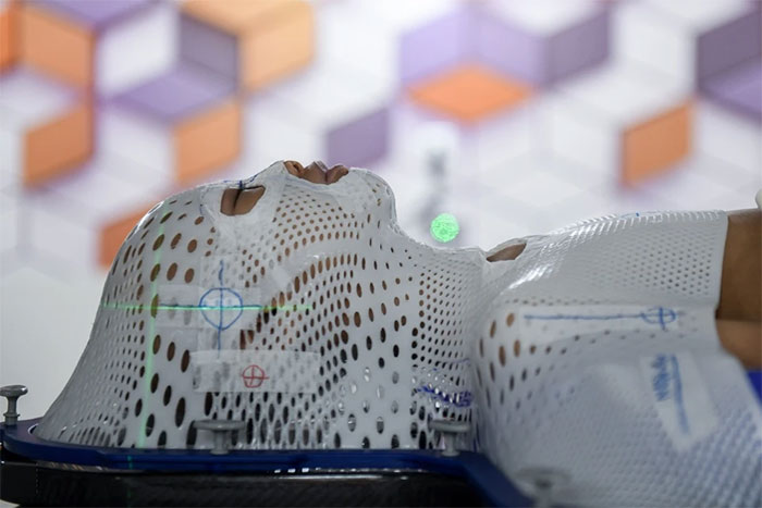 Picture 11 of Close-up of the process of 'making' cancer radiation therapy masks