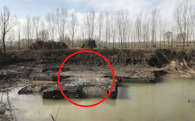 Picture 2 of Drain the pond water, discover the monstrous tomb below: The scene inside haunts the expert