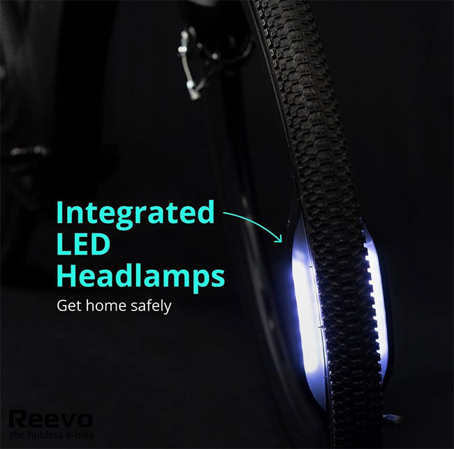 Electric bicycles with no spokes, 'invisible' wheel hubs, and advanced security technology. Picture 5