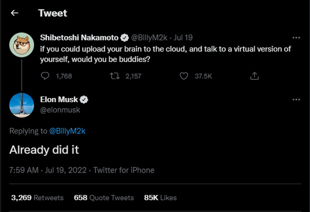 Picture 1 of Elon Musk has successfully 'copy' his own brain