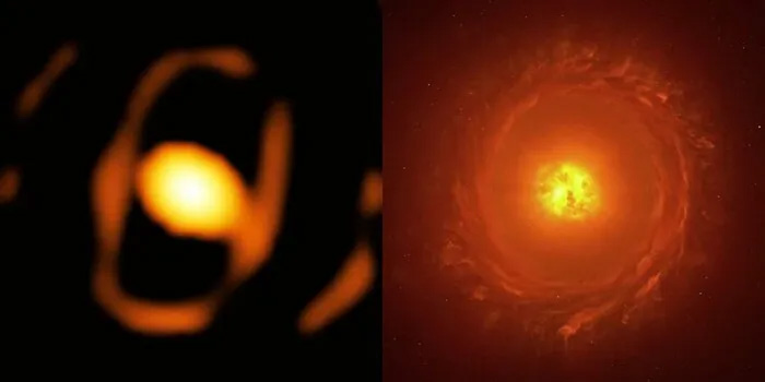 Picture 1 of For the first time, humanity has recorded the final moments of a giant star.