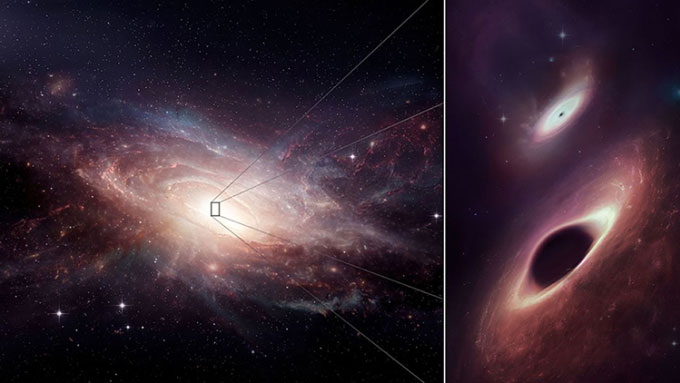 Picture 1 of For the first time, researchers have discovered two supermassive black holes closer than ever before.
