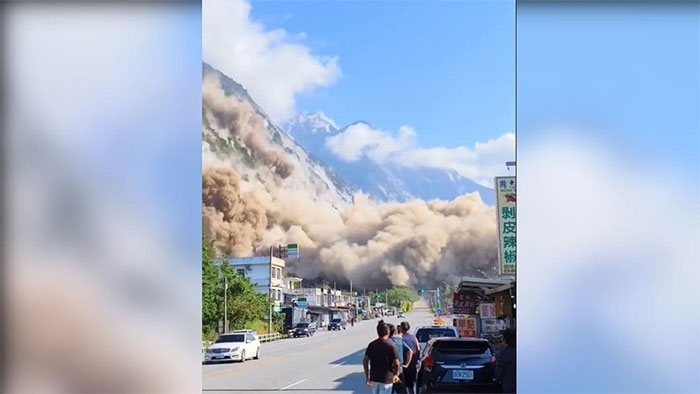 Picture 3 of Houses tilted and mountains collapsed during the Taiwan earthquake