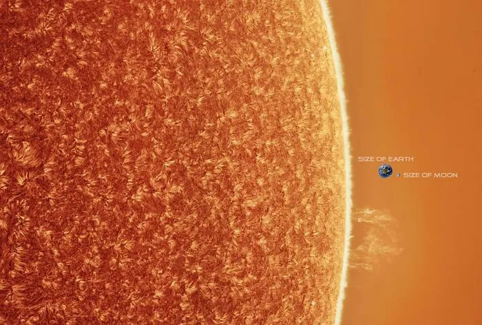 Picture 1 of How small is the Earth next to the Sun?