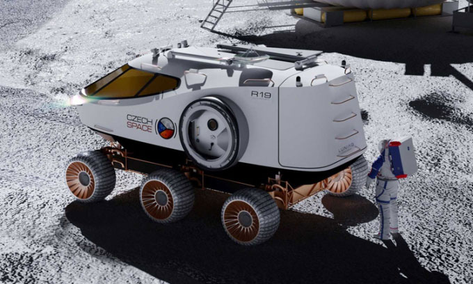Picture 1 of Introducing a 4-seater electric car model running on the Moon