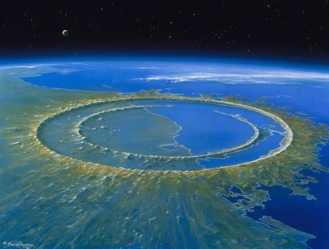 Picture 1 of Ironically, the Chicxulub meteorite that destroyed the dinosaurs fell to Earth in the spring