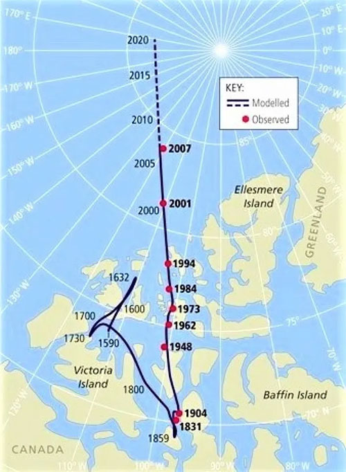 Is the magnetic North Pole shift dangerous to humanity?